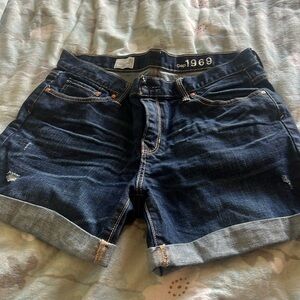 Dark denim jeans shorts, and great shape